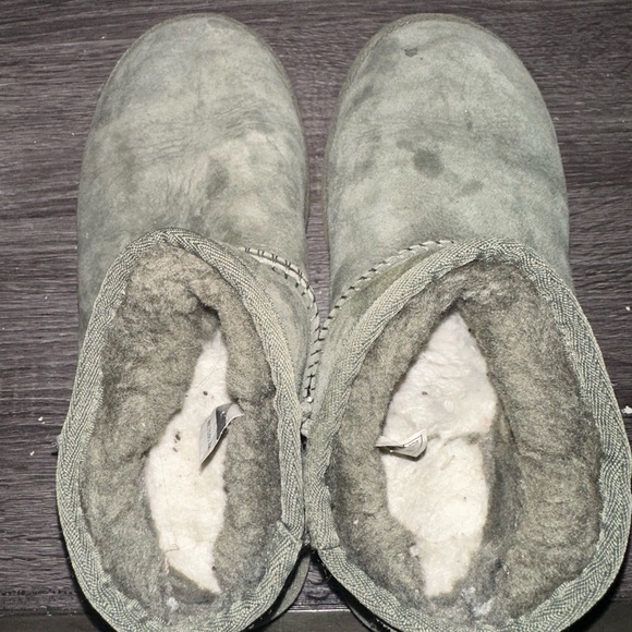 UGG Ultra Mini Olive Suede Boots - Picture 4 of 7